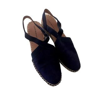 New without tags navy blue canvas lucky brand flats size 9